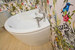 Round bath 1 by Ocean Bathrooms By Design showroom picture in Salisbury Wiltshire