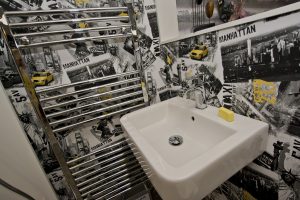 New York Theme bathroom 2 exhibit by Ocean Bathrooms By Design showroom picture in Salisbury Wiltshire