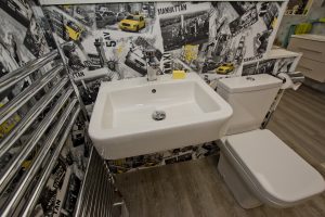 New York Theme bathroom 1 exhibit by Ocean Bathrooms By Design showroom picture in Salisbury Wiltshire