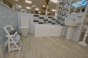 Bathroom black & white 6 exhibit by Ocean Bathrooms By Design showroom picture in Salisbury Wiltshire