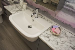 Wash basin 3 exhibit by Ocean Bathrooms By Design showroom picture in Salisbury Wiltshire