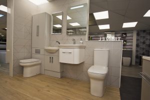 Extensive bathroom range from Ocean Bathrooms By Design showroom picture in Salisbury Wiltshire
