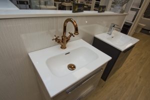 Square close up pic of wash hand basin from Ocean Bathrooms By Design in Salisbury